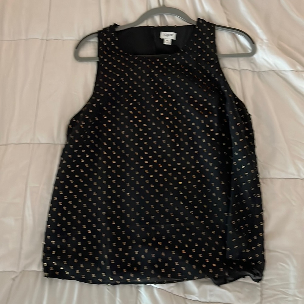 Size medium Black jcrew factory dress top .